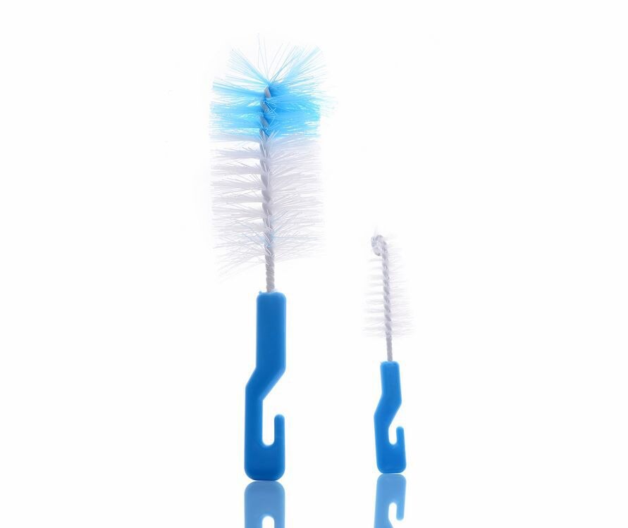 2pc/Lot The baby bottle brush wash bottle bottle nipple brush tool sponge cleaning kit baby products