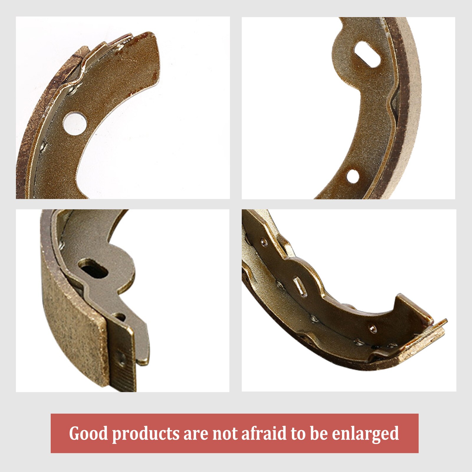 Brake Shoes Rear Brake Shoes 4 PCS Self-adjusting Brakes Automotive Replacement Drum Brake Shoe 4 PCS Rear Brake Shoes Safety