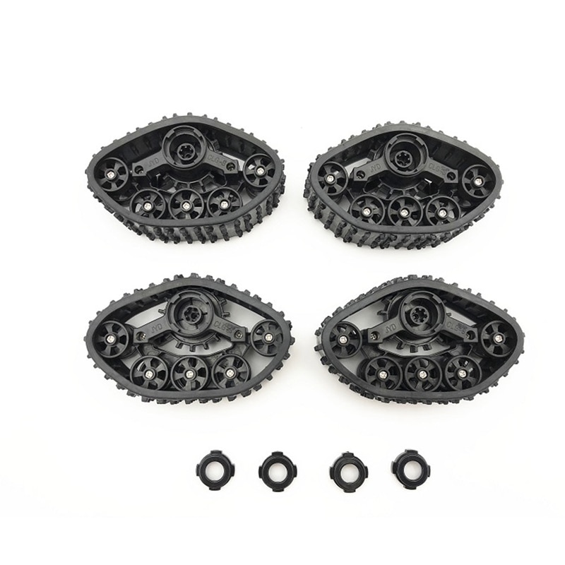 4Pcs Upgrade Track Wheels Spare Parts for 1/16 WPL B14 B24 C14 C24 Truck RC Car Accessories Upgrade Spare Parts RC Car Parts