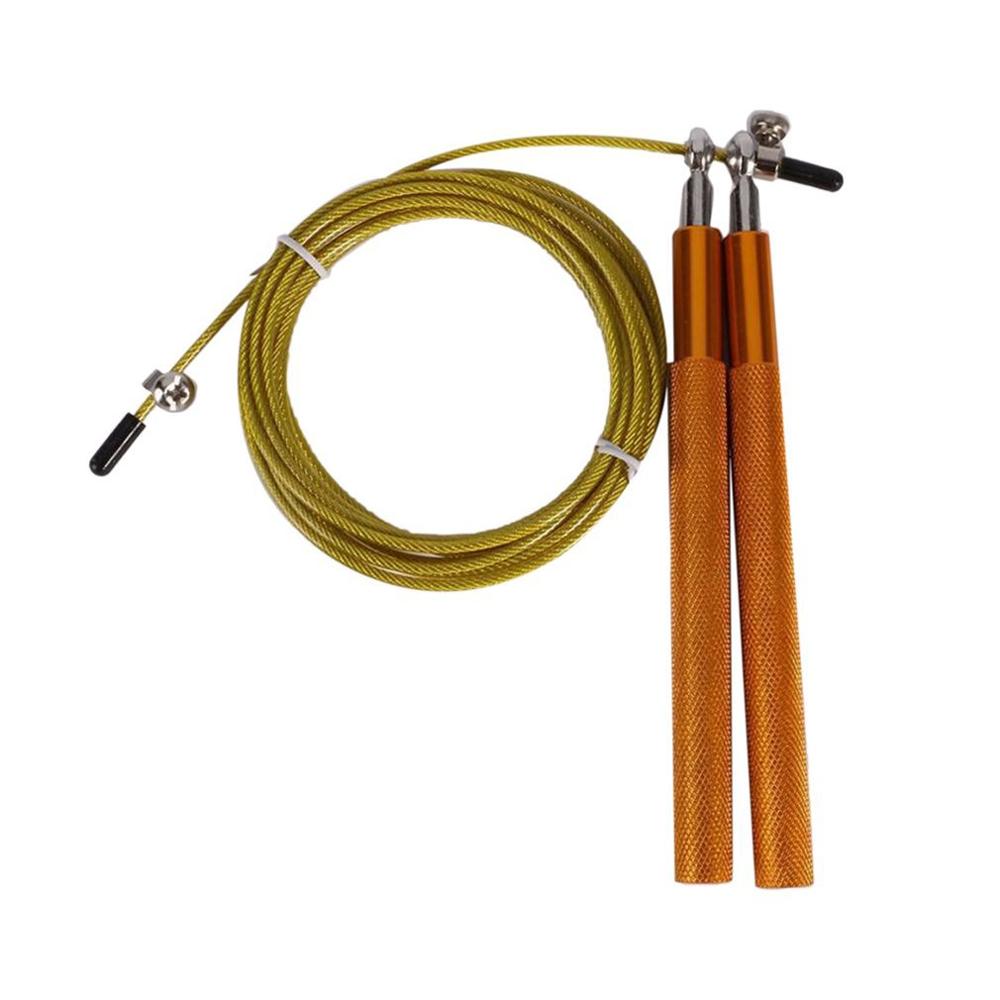 3 Meters Bearing Skipping Rope Fitness Training Jumping Rope Double Shaking Game Metal Aluminum Handle shipp: Yellow