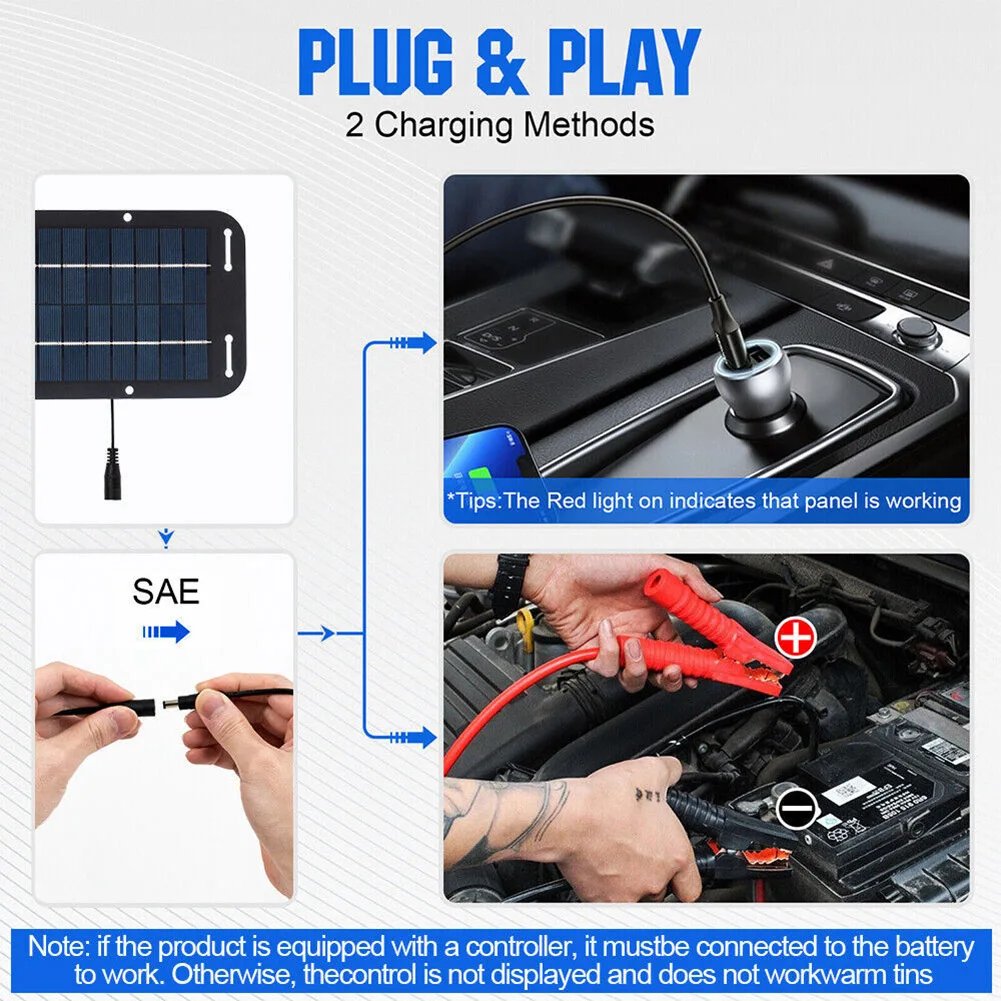 30W Solar Charger System IP65 Car Battery Solar Panel Charging Kit 18V Solar Battery Charger Board For Car RV Boat Motorcycle