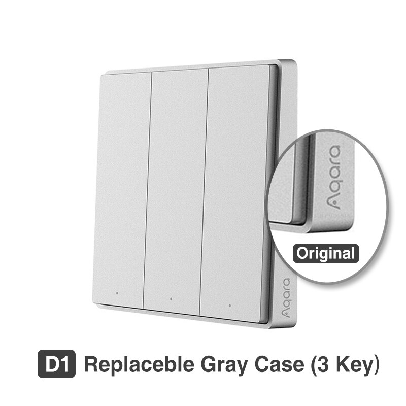 Aqara-interruptor inteligente D1 inalámbrico, interruptor de pared con cable de fuego único ZigBee, Control de luz de casa inteligente para aplicación mihome: D1 Neutral line 1key