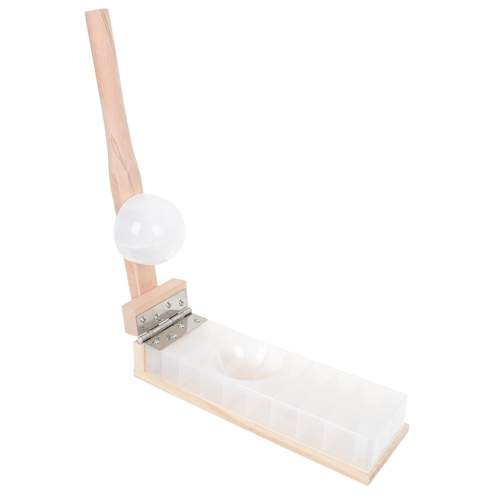 Long Handle Dumpling Skin Presser Mold Wood Tortilla Presser Wood Dough Pressing Tool