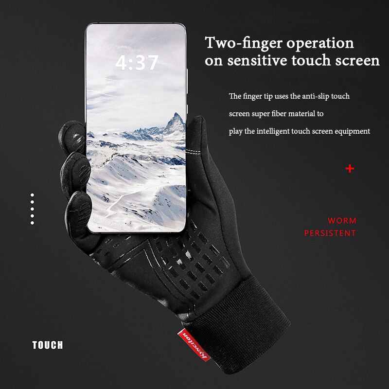 Xiaomi-guantes de invierno para ciclismo para hombre y mujer, guantes antideslizantes con pantalla táctil, impermeables, resistentes al viento, Polar, térmico abrigado