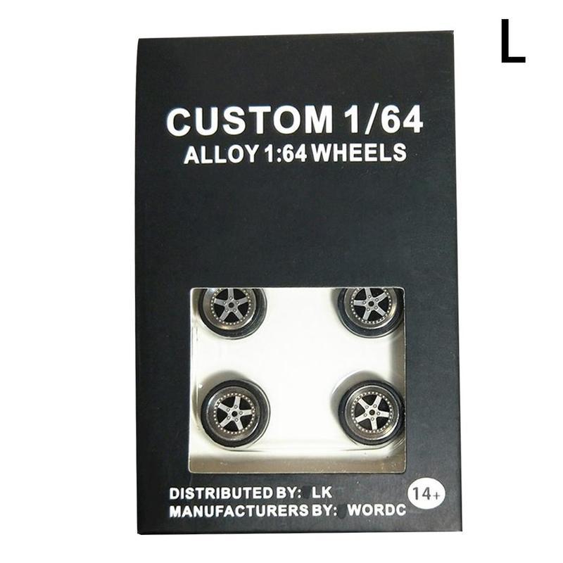 Stijl 1: 64 Model Gemodificeerde Band Diecasts Alloy Wheel Tire Rubber Speelgoed Voertuigen Algemeen Model Van Auto Veranderen Accessoires