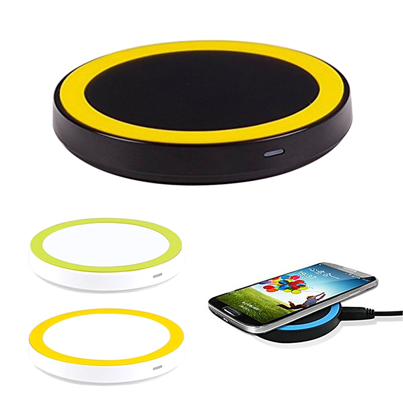 Qi Wireless Charger Fast Charging Cradle For Samsung IPhone Universal Phone Charger Ultra-thin Charger Plate Pad 9 Colors TXTB1