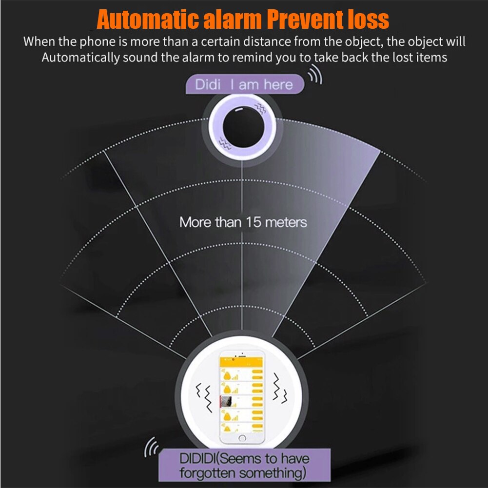Anti-lost Alarm Tracker Mini Wireless Bluetooth-compatible Key Finder Pet Tracker Car Child Older Wallet Locator Anti Lost Alarm