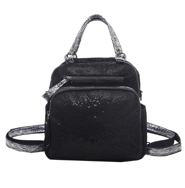 Alta qulaity mochila feminina preto feminino oco para fora mochila para adolescente meninas bookbag moda escola saco: Default Title