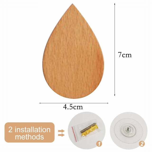 1pcs Animal Wooden Hooks Cute Room Decor Hook Wall Keychain Coat Hook Home Door Wood Hook Hanger Kitchen Accessories Gadget: Clear