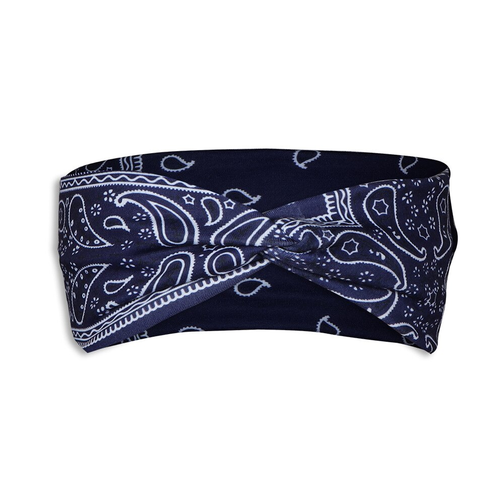 Bohemian Cross Elastic Hair Band Women Chiffon Silk Headband For Ladies Head band Hair Accessories Sports Wash Headwear: 2