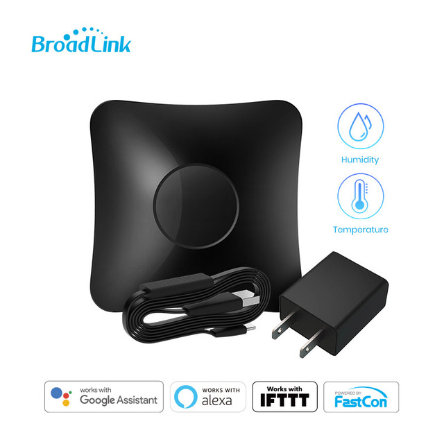 BroadLink RM4 Pro versión Hub remoto Universal inalámbrico con Sensor de temperatura y humedad HTS2 solución para el hogar inteligente: Plata