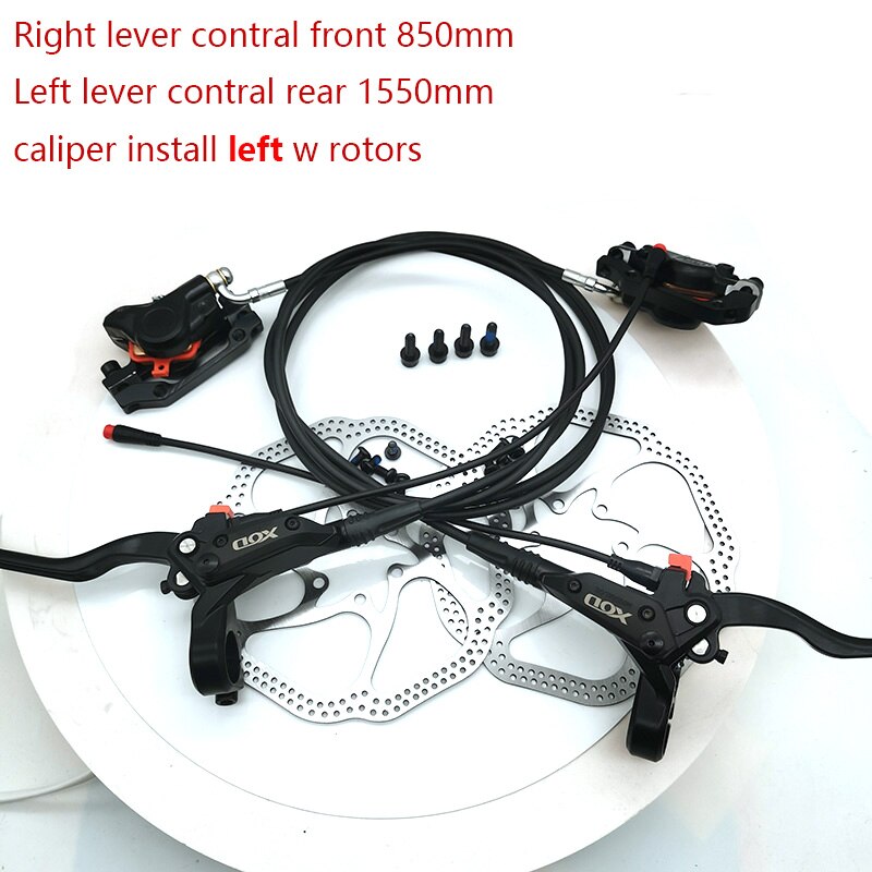 E-Bike Scooter Hydraulic Disc brake Set Electric bike Ebike 2pin plug cut power off Bicycle oil Brakes left right front rear