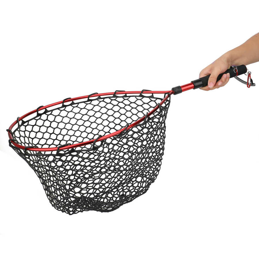 Visnet Uitschuifbare Positionering Visnet Aluminium Opvouwbare Dip Net Vissen Hand Netto Pocket Vissen Accessoire