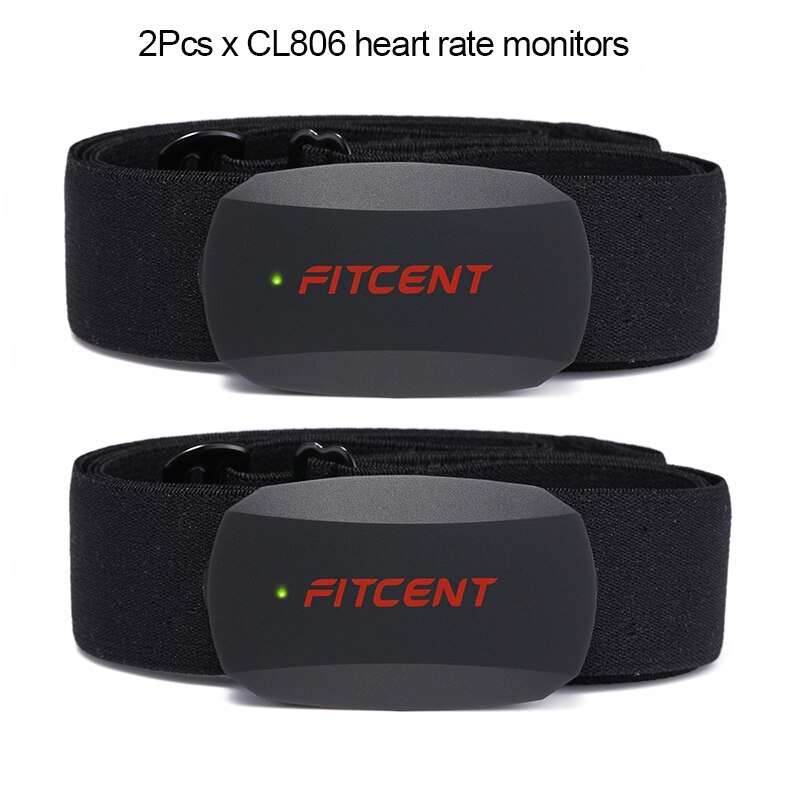 Fitcent Dual Mode Hartslagmeter Ant + Blutooth Fiets Cadans Snelheidssensor Cyling Computer Voor Wahoo Garmin Zwift Sport: 2Pcs CL806