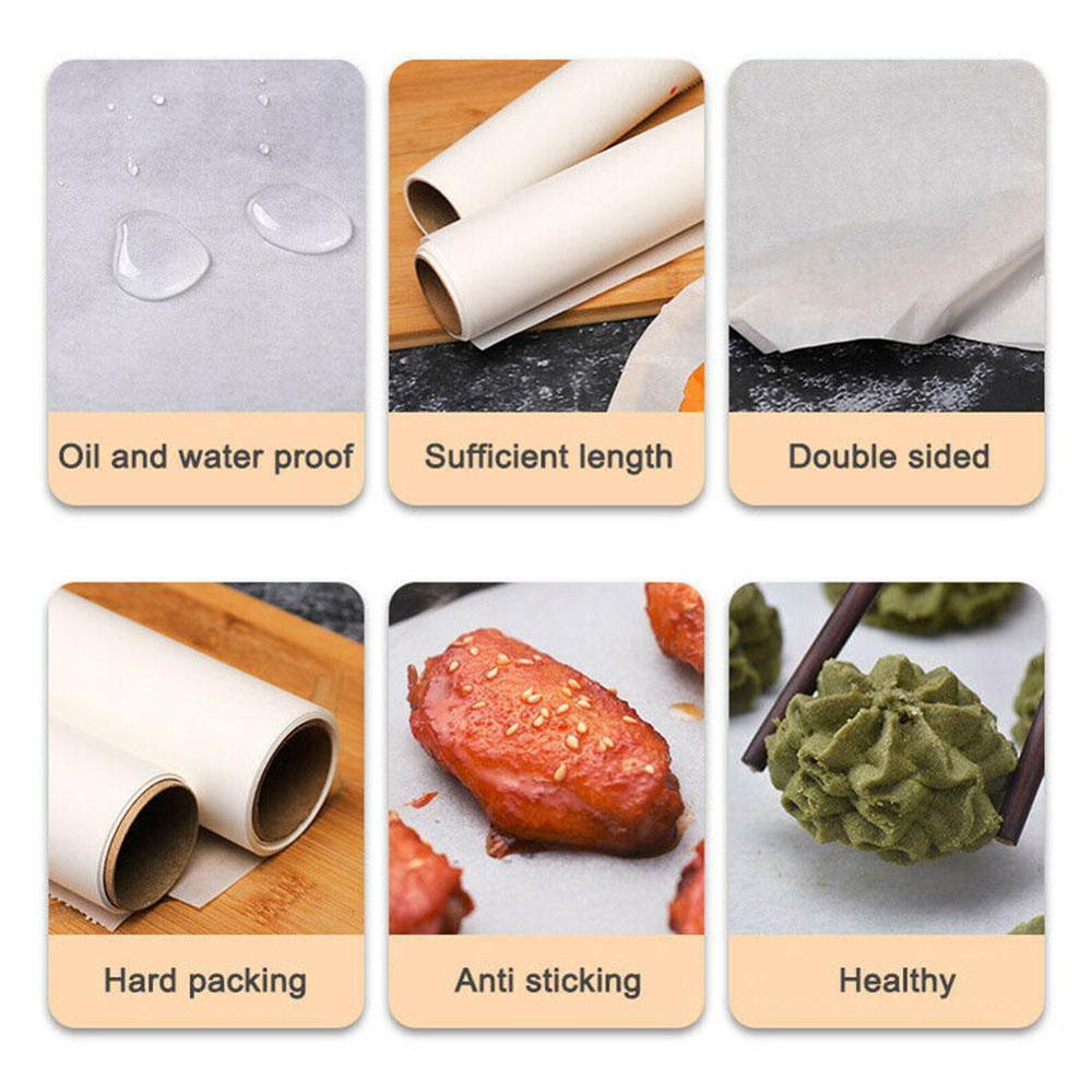 BBQ Baking Tray Greaseproof Paper Household Baby Oven Bakeware Oil-Absorbing Sheets Non-stick Barbecue Pap H1V1