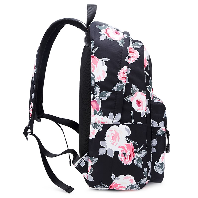 OKKID Blumen- schule Rucksack für mädchen grün blumen schule taschen buch tasche freundlicher Kuli bleistift tasche einstellen nette lebensmittel tasche