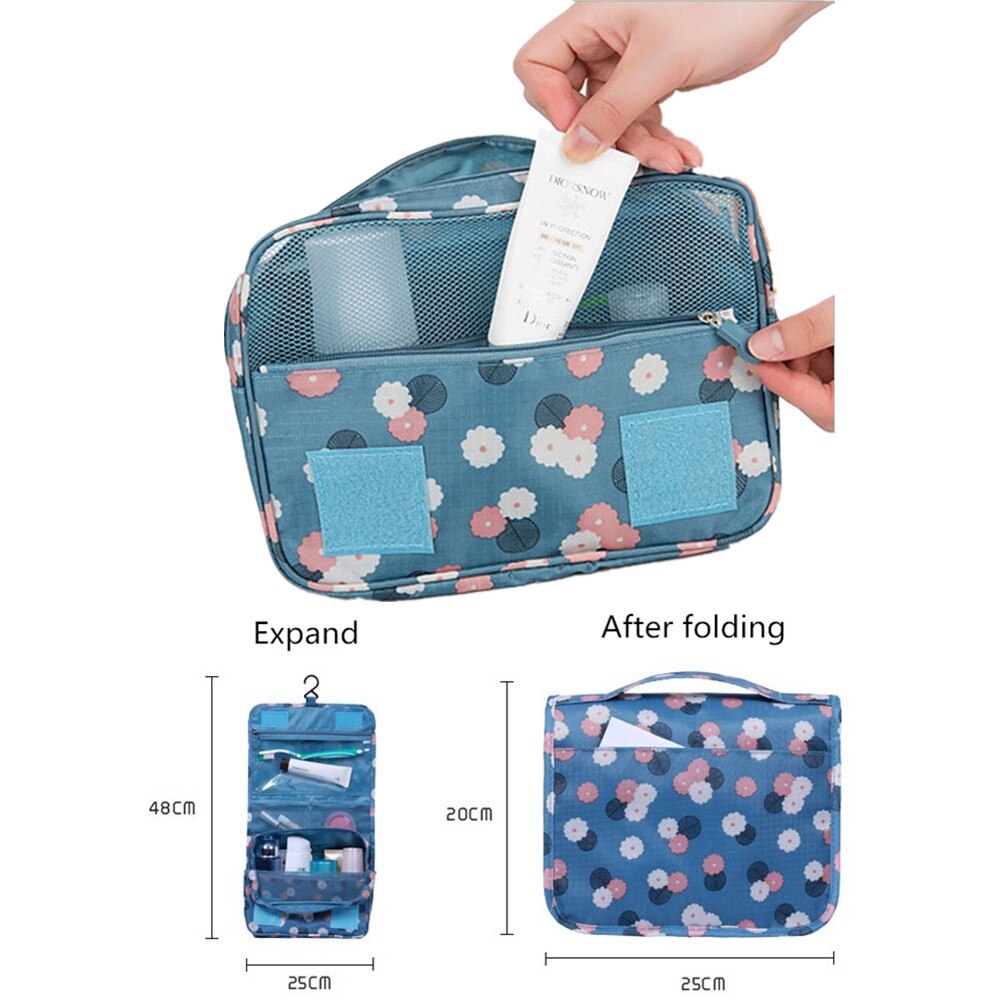 travel portable hanging folding toiletry bag storage bag