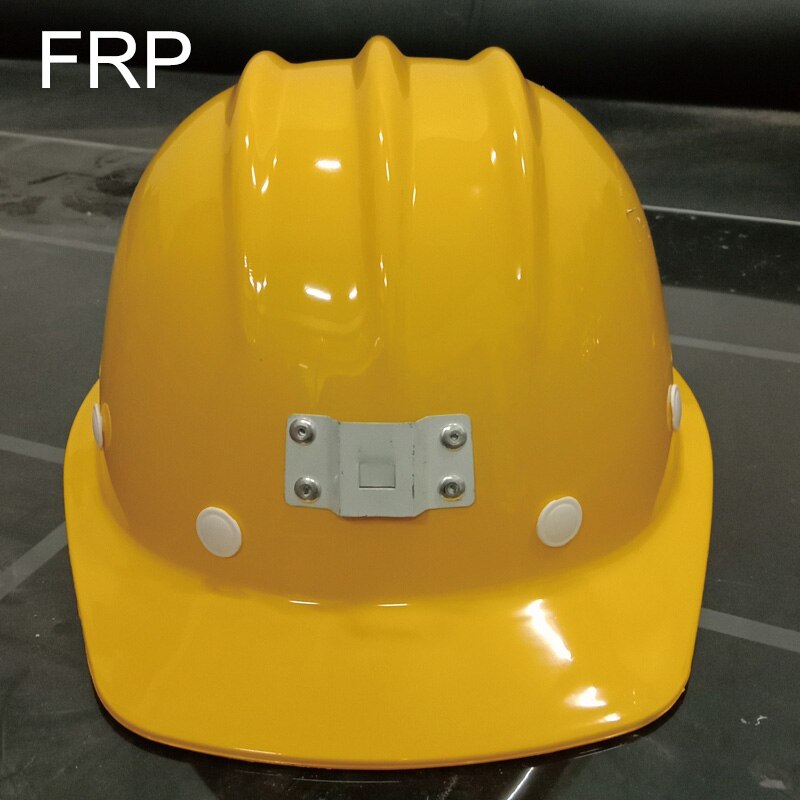 Mining Safety Helmet Construction Coal Miner FRP Hard Hat Labor Protection Helmet Anti-smashing Work Cap: Yellow