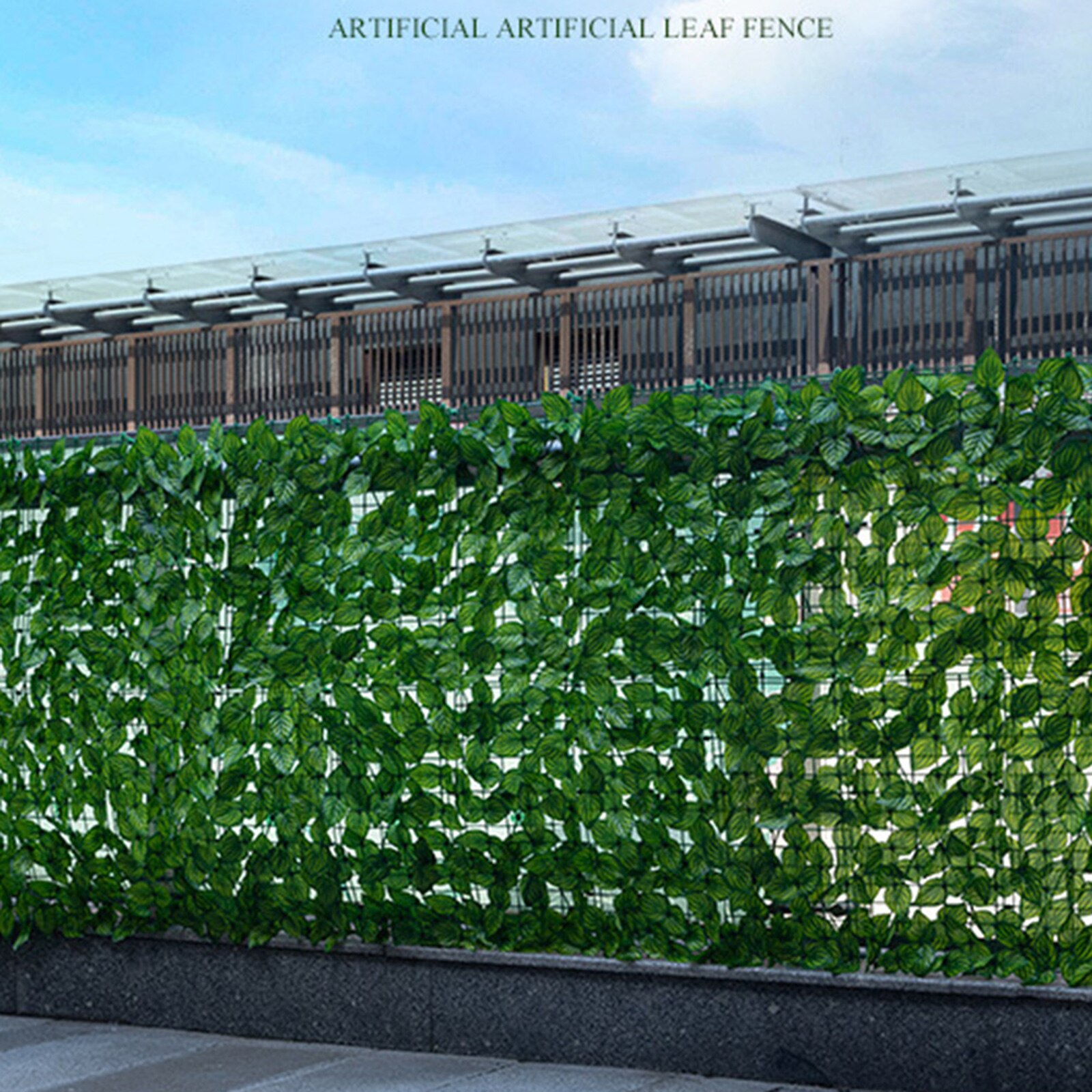 Artificial Faux Leaf Hedge Decor Panels Roll Privacy Screening Garden Fence