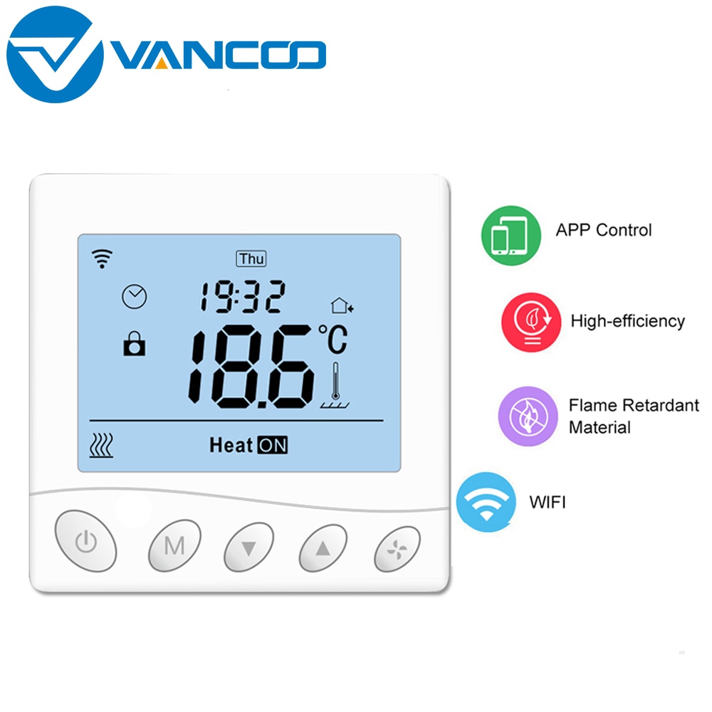 Vancoo Wi-FI Gas Boiler Thermostat 220V Smart Warm Floor Heating Controller thermostat for Boiler Temperature Controller