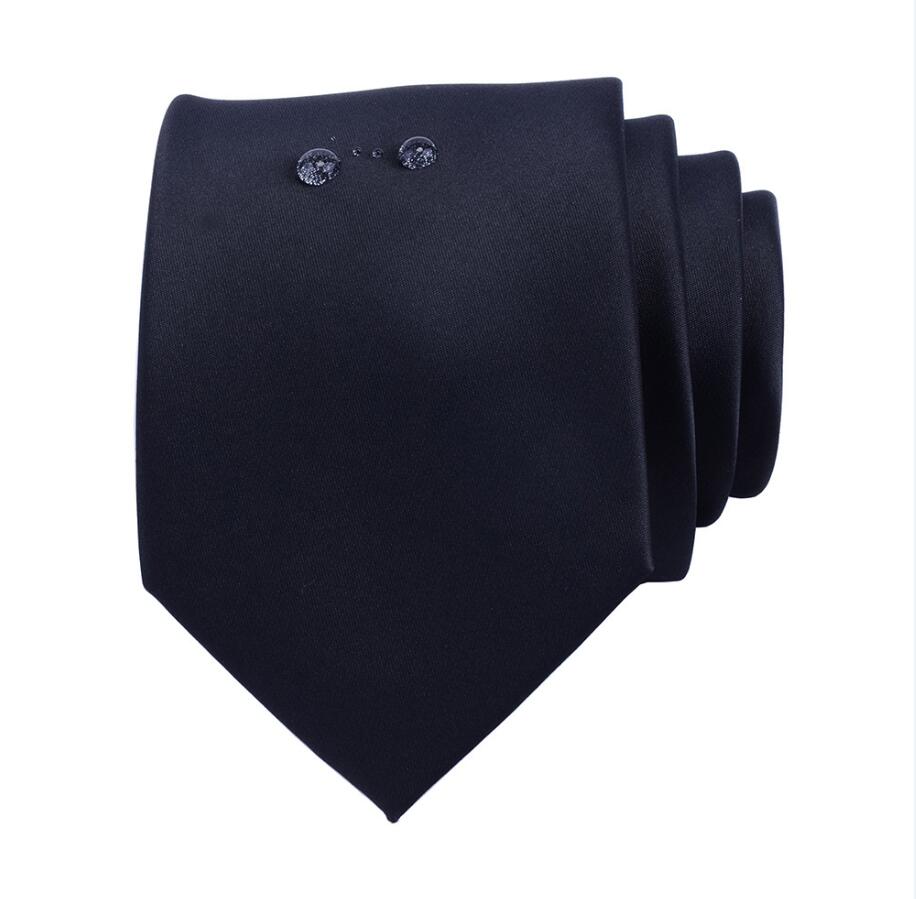 Gusleson silke solidt slips 8cm vandtæt slips til forretnings bryllup klassisk herre rødblå sort slips corbatas: 09