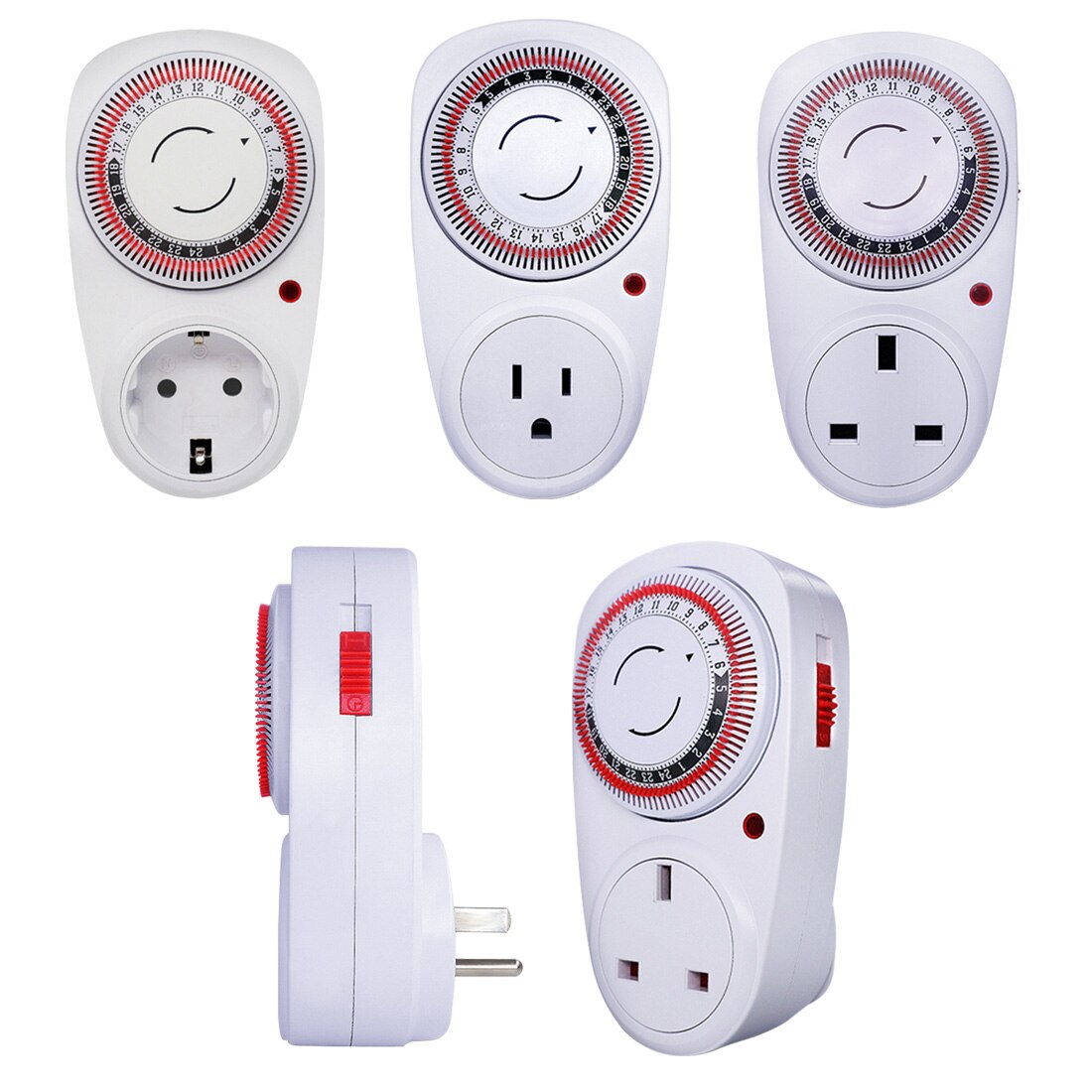 24 timer eu /us /uk plugg programmerbar mekanisk elektrisk program timer strømbryter 230v energisparer