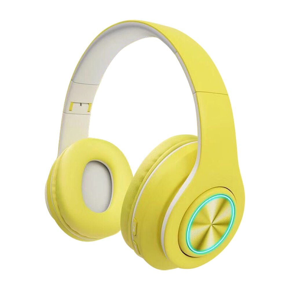 Bluetooth 5.0 Headphon Sport Nekband Magnetische Wirelessheadphones Stereo Oordopjes Muziek Blue Hoofdtelefoon Met Microfoon Voor Alle Telefoons: YELLOW