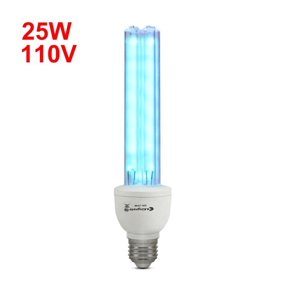 Timing Uv Sterilisator E27 15/25W Uvc Lamp Quartz Licht Buis Desinfectie Lamp 110V 220V Ozon UV-C Bacteriedodende Ultraviolette Lampen: 25W 110V / UVC NO Ozone