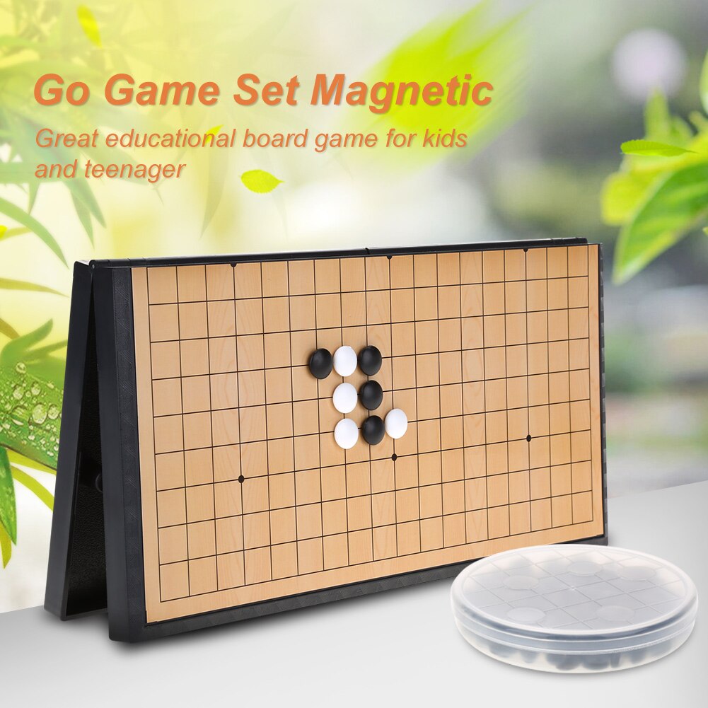 Go Game Set Permanent Magnet Folding Board Weiqi Educational Games Board Game Lightweight Easy To Carry Fit For Kids Teenager