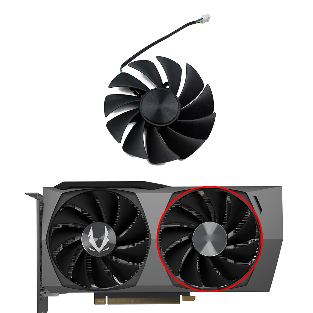 GA92S2U RTX 3060 Ti GPU-Kühler für Zotac Gaming RTX 3060 Ti 3050 Twin Edge Grafikkarten-Lüfter: Gold