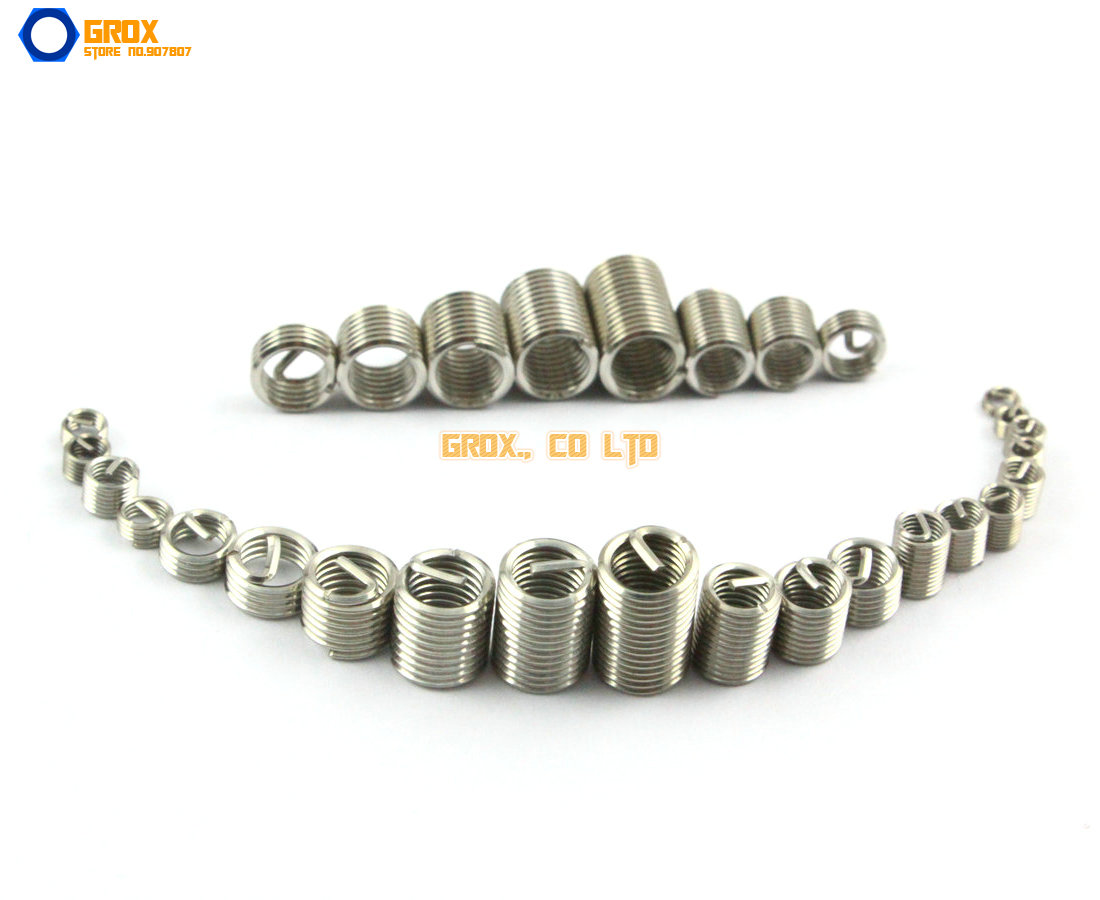 100 Pieces M4*0.7*2.5D 304 Stainless Steel Thread Insert Repair Insert