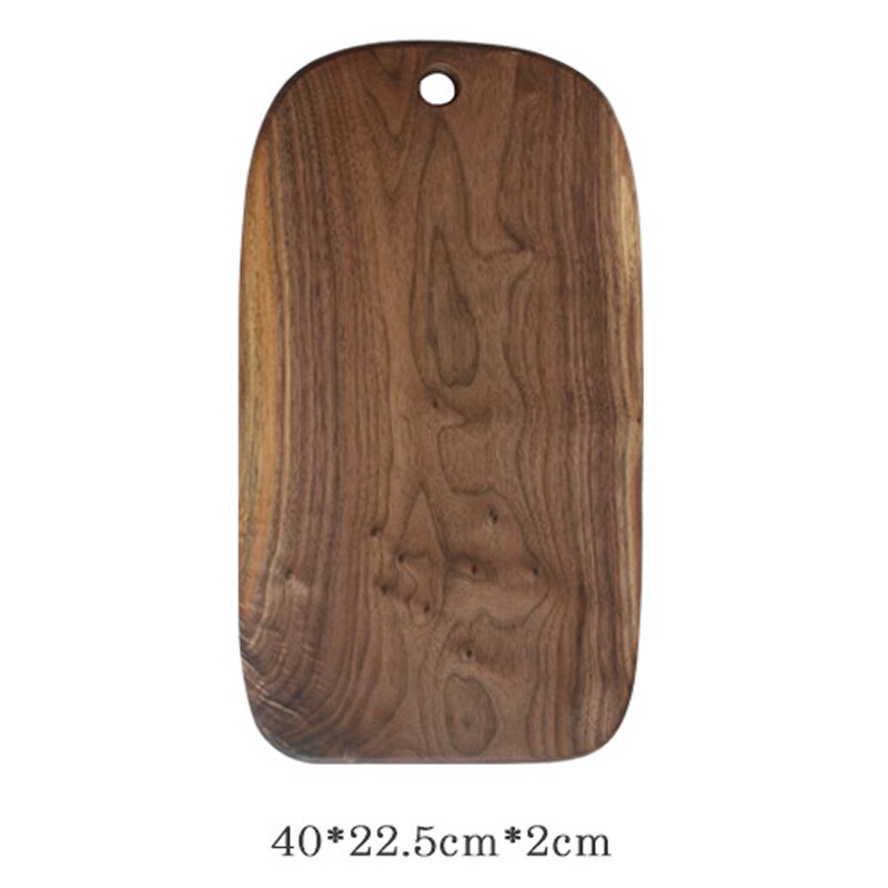 Black walnut whole wood fruit chopping board Western restaurant solid wood bread board wood chopping board with handle: Alien large