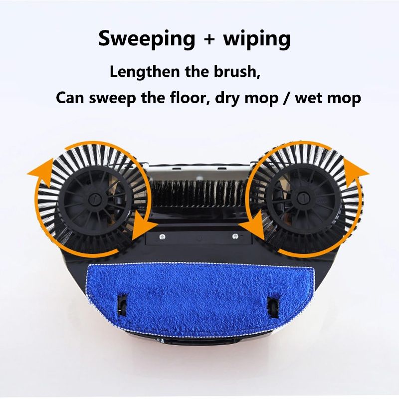 Stainless steel hand-push sweeper vacuum cleaner mop floor cleaner household kitchen carpet dust removal telescopic magic broom
