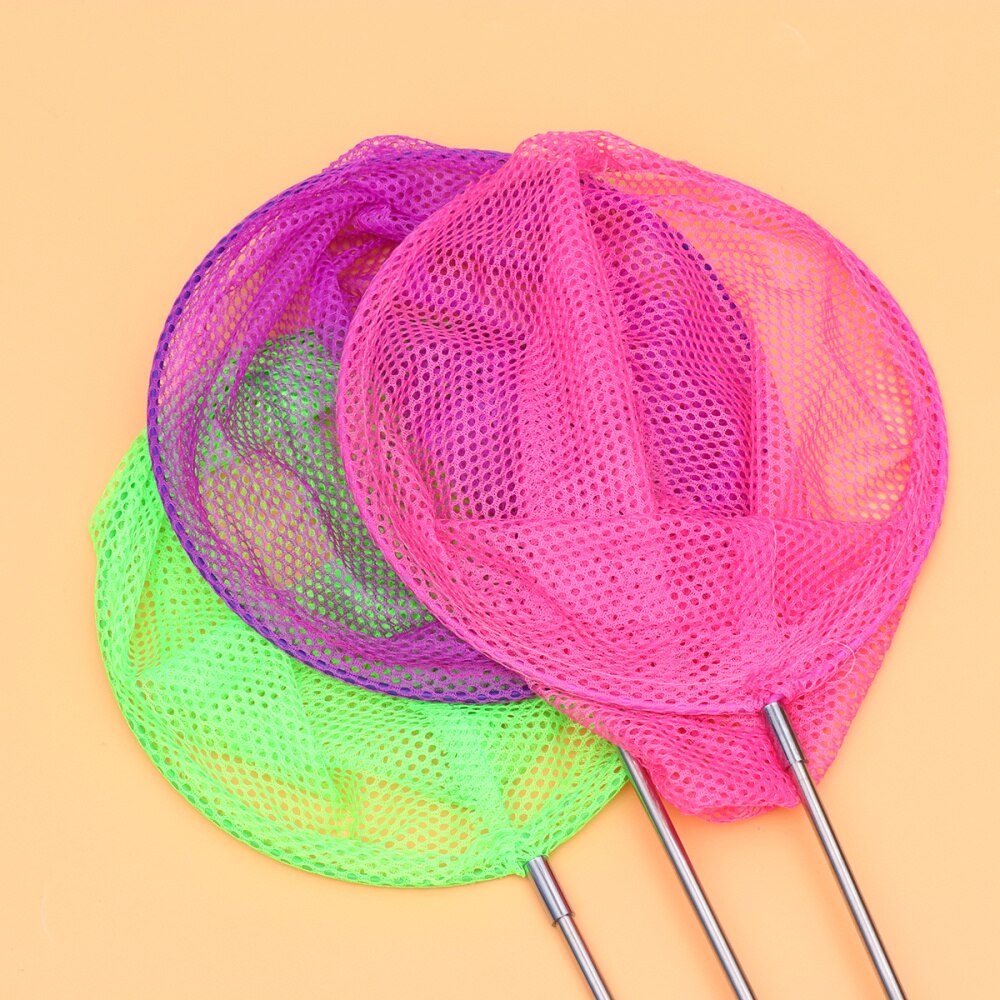 3 stuks telescopische visnetten vlindernetten insectenvangnetten insectenvangnetten geweldige buitengereedschappen voor kinderen (willekeurige kleur)