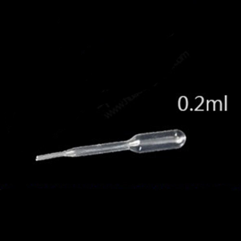 1000pcs ,0.2ml Plastic Disposable Graduated Pipette Graduated Transparent pipettes Dropper Laboratory Polyethylene Makeup Tools