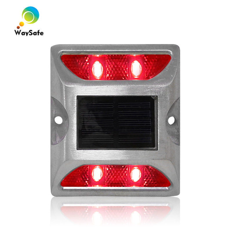 Flash modus road reflector CE goedgekeurd waterdichte rood knipperlicht zonne-energie weg stud op verkoop