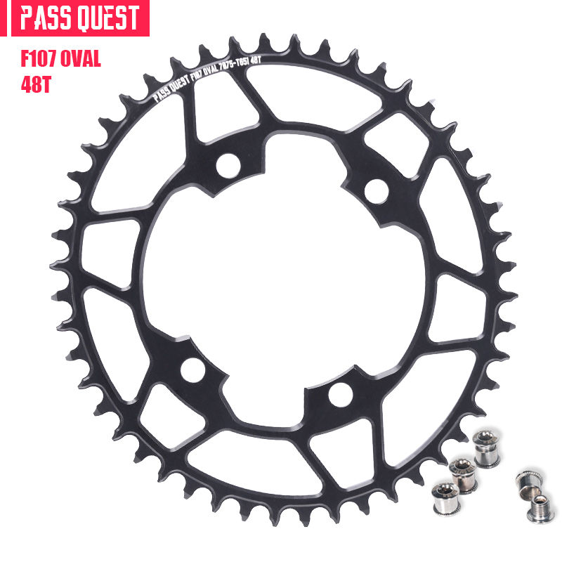 Pass Quest F107BCD Kettingblad 36-52T Ronde/Oval Black Crank Voor Sram Force Crank 12 Speed Axs kettingblad Smalle Brede Kettingblad