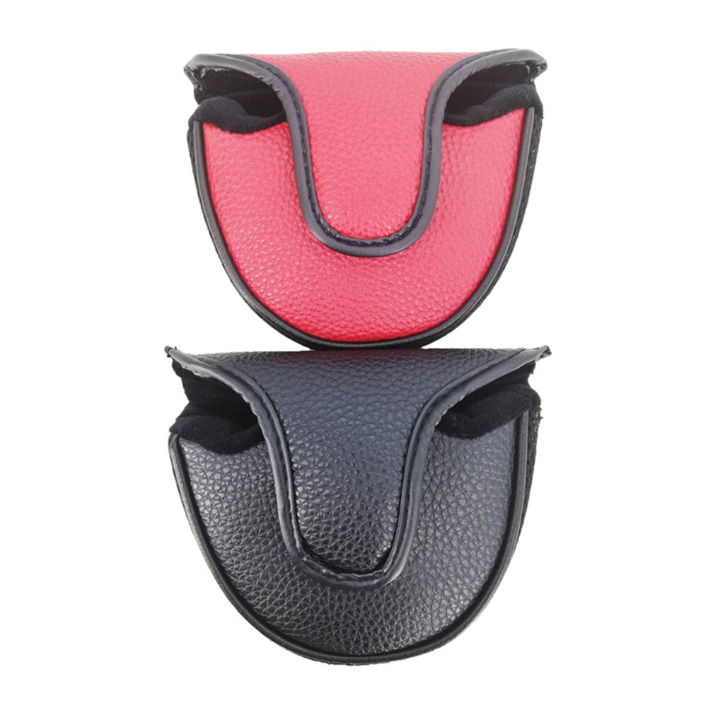Magiskt spänne huvudskydd tillbehör ärm unisex bärbara golfklubbor pu läder klubba putter lock enfärgad mittskaft