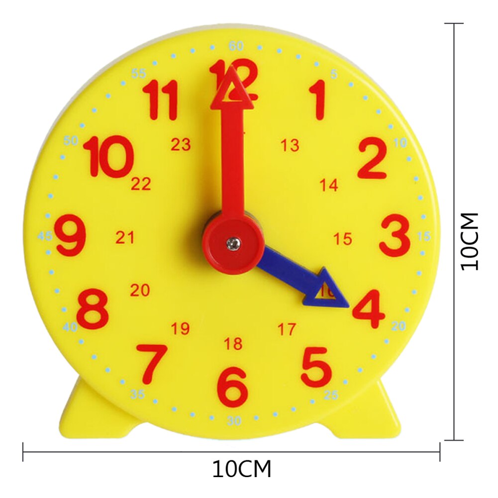 10cm Plastic Clock Model Early Education Kids Children Toy Learning Resources