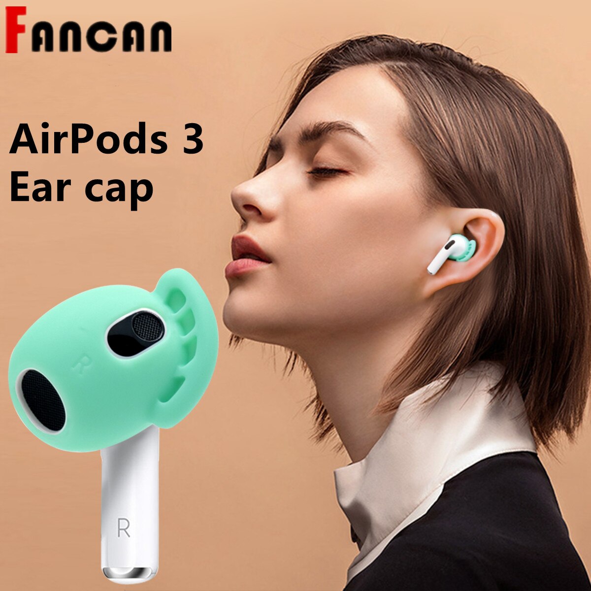 )för airpods 3 öronskydd öronkrokar antislip vingar öronskydd greppspetsar hörlurstillbehör för apple airpods 3rd generation