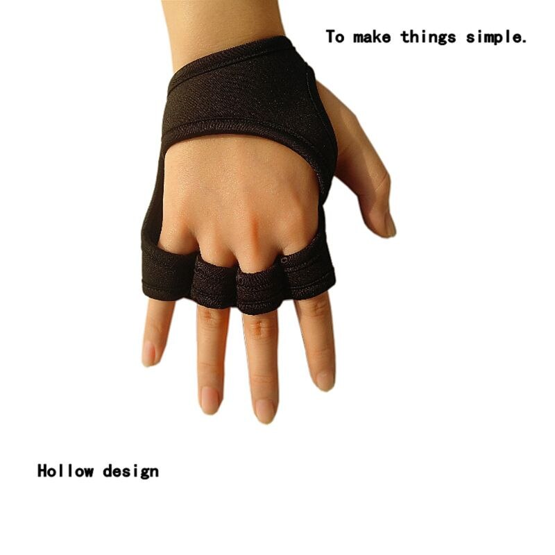 OOTDTY 1pair Weightlifting Workout Crossfit Fitness Gloves Weight Training Gloves Gym Barehand Grip for Rowing Pull Up