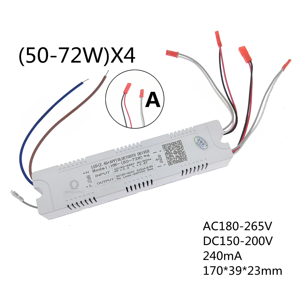 1 stücke AC220V 2,4G RF Fernbedienung Intelligente LED-treiber 12-40 W 36-50 W 40-60 W 50-72 W X2 X4 X6 X8 240mA Dimmen Fahrer: Gelb / 3 Watt