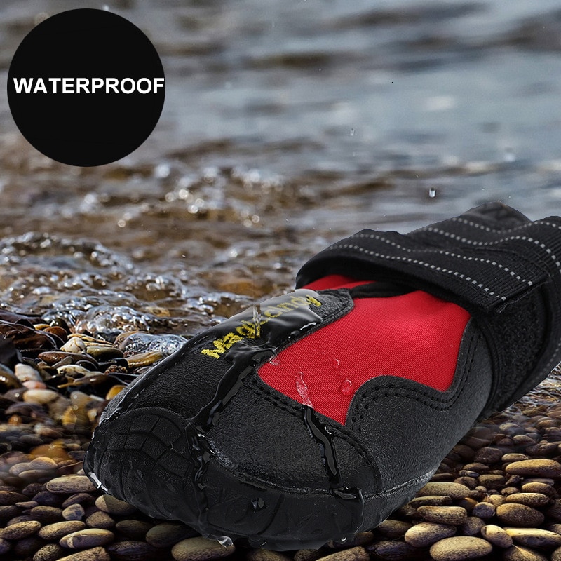 Benepaw Antislip Hund Schuhe Wasserdicht Reflektierende dauerhaft Kleine Mittel groß Hund Stiefel draussen drinnen Einstellbare Haustier Pfote Schutz
