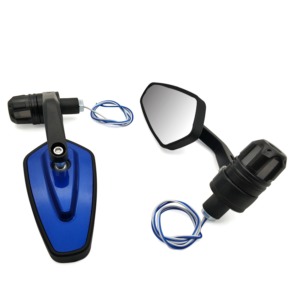 Motorrad griff spiegel mit Wiederum FÜHRTE signal licht Für DUCATI HYPERMOTARD 821 939 SP Hypermotard 950 / 950 SP: Blau