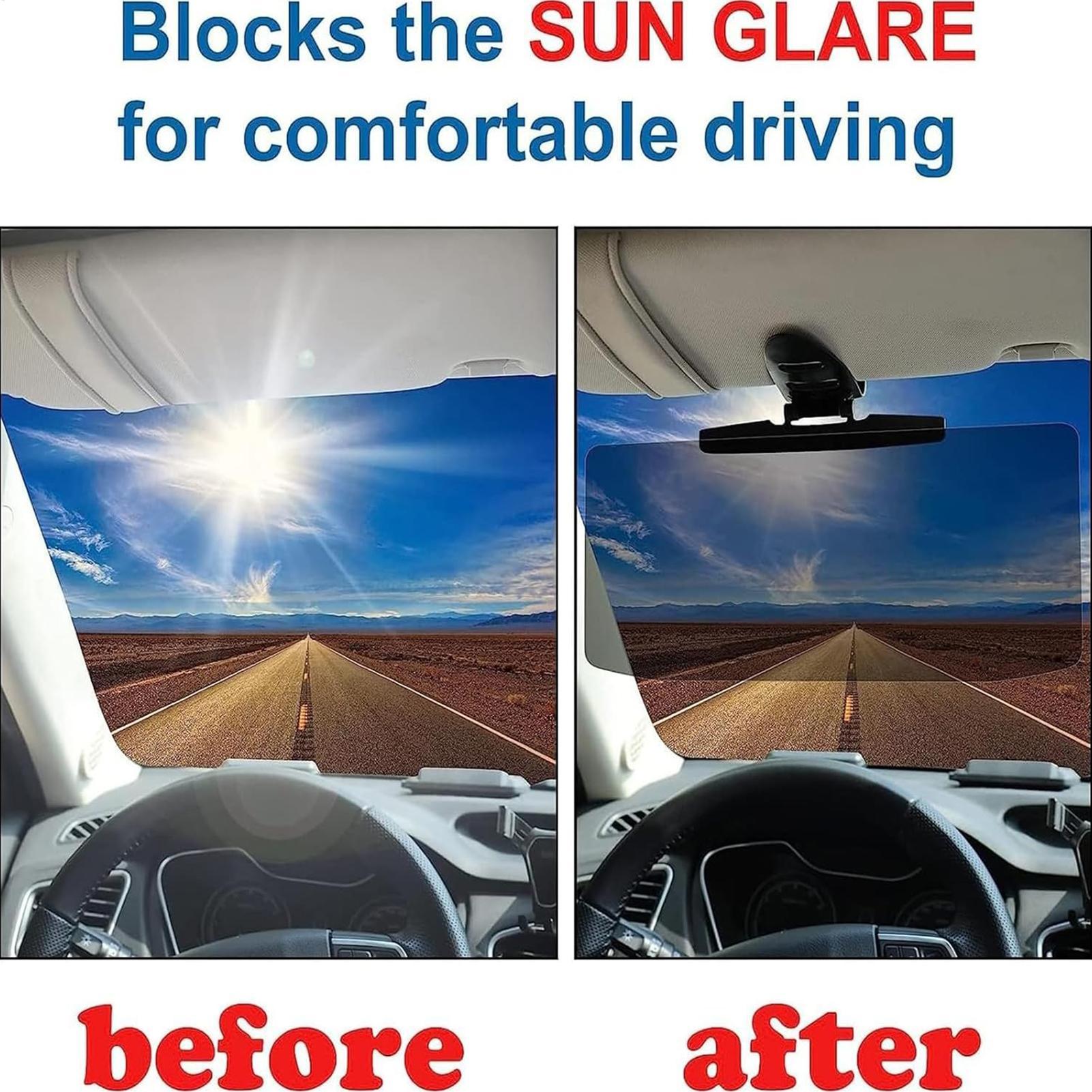 Bilsolskydd med polariserat bländskydd bilvisirförlängare fäste körögonskydd vindrutevisirglas