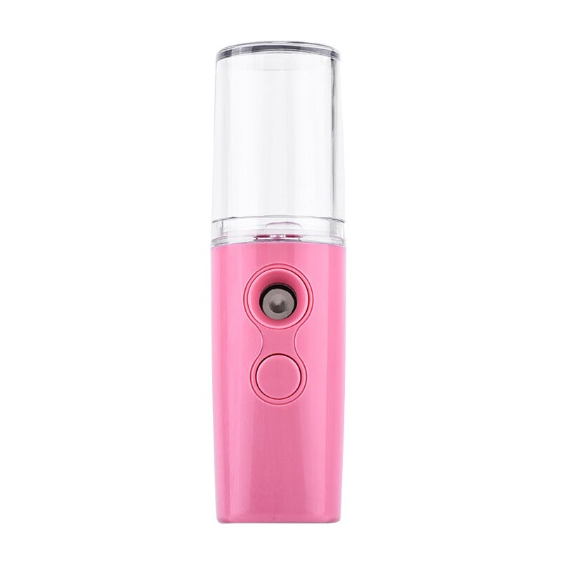 Usb nano ansigtsbehandling mister mist spray-maskine ansigt fugtgivende forstøvningsspray supplerende fugtgivende sprøjte vand: Lyserød