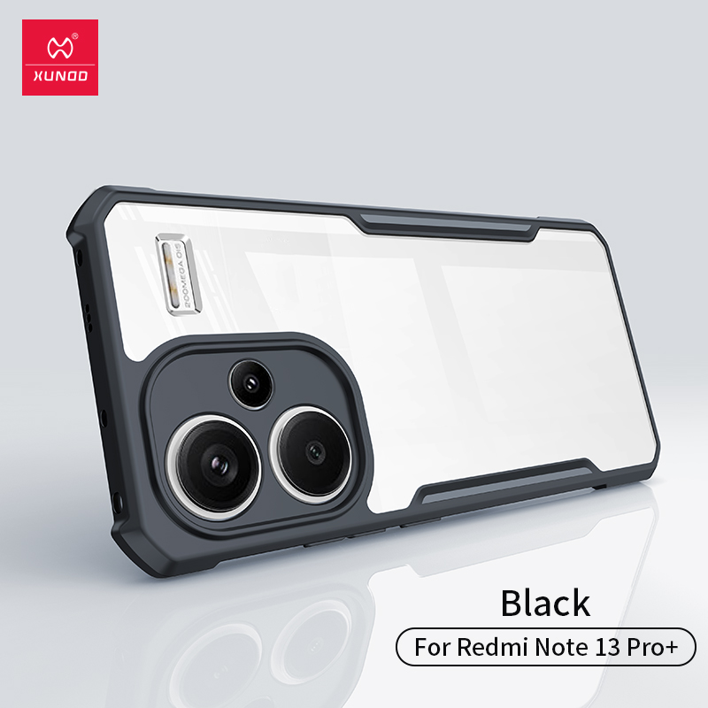 Xundd-funda Xiaomi Redmi Note 13 Pro Plus transparente a prueba de golpes para Xiaomi Redmi Note13 4G Note13 Pro+ 5G: Gris
