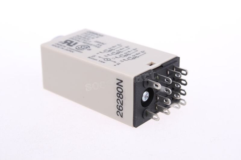 Ac 220v 5a h3y-4 h3y vertraging timer tijd relais 0-10 seconden 10s & basis