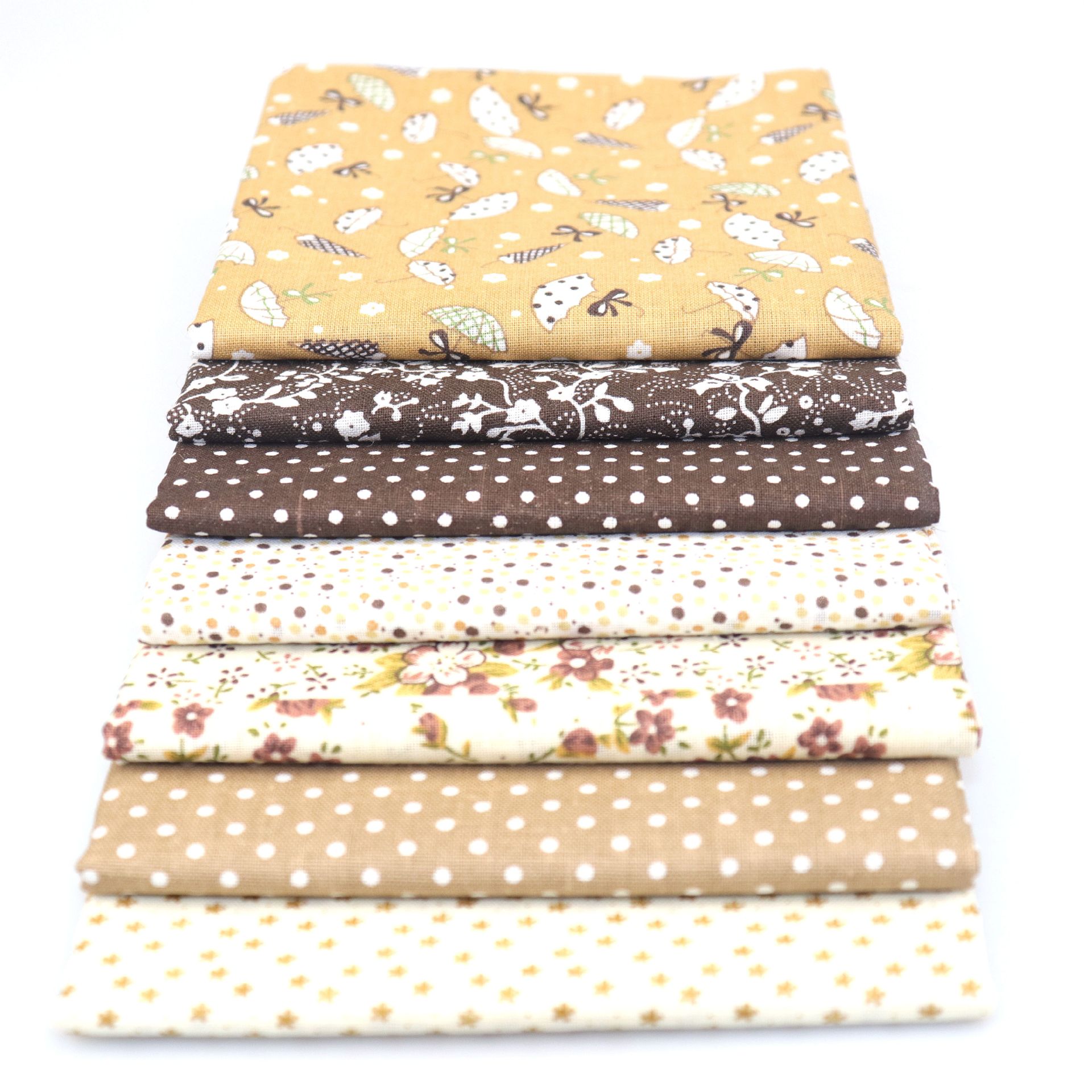 25*25Cm Or 50*50Cm Cotton Fabric Printed Cloth Sewing Quilting Fabrics For Patchwork Needlework DIY Handmade Accessories: Brown / 50cmx50cm