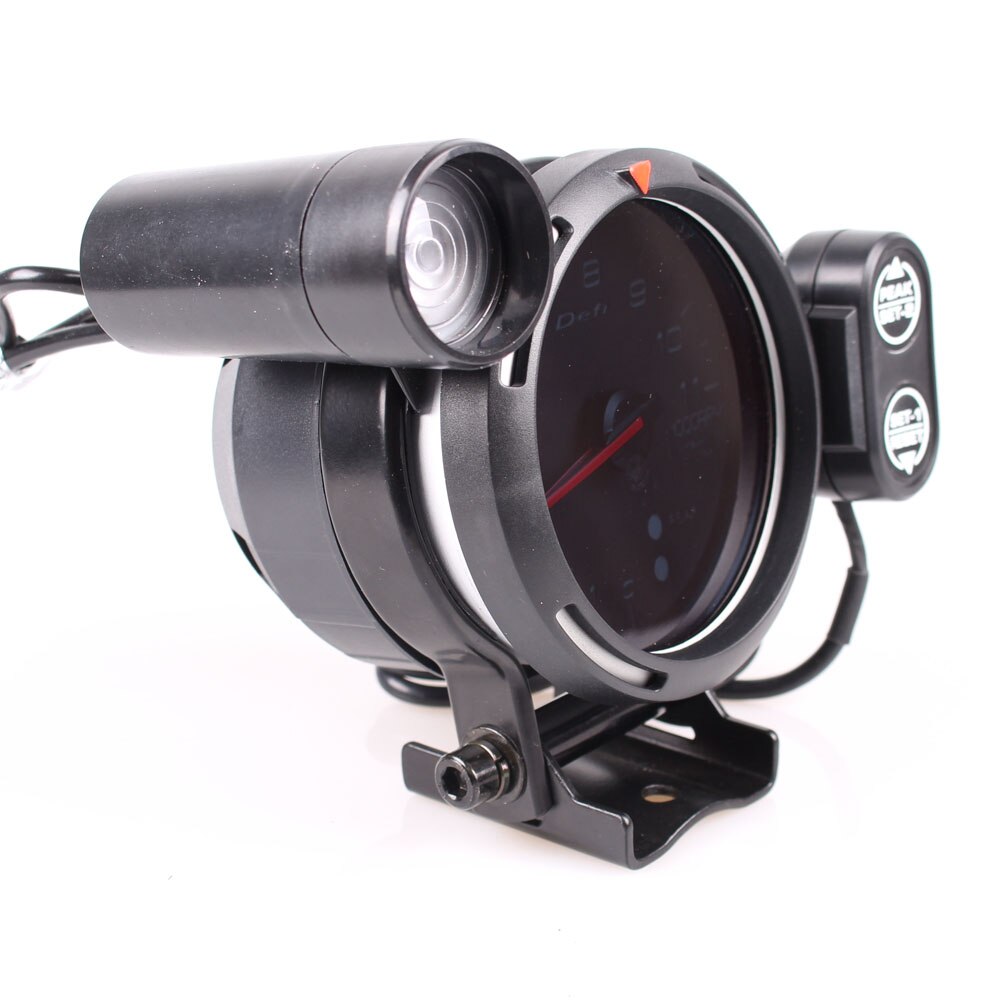 Defi 3.75 Inch 80mm 7 Colors 0-11000 RPM Stepper Motor Tachometer RPM Gauge with Shift Light for Auto Car